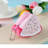 Triangle Plush Fruit Creative Three-dimensional Cute Children Change Bag Key Bag Gift(Kiwi)