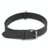 JINMAOHOU Black Leather Dog Collar, Medium (49x2.7cm)