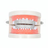 Hip-HopGold-Plated Micro-Inlaid Zircon 8 Gold Braces, Colour: Silver Upper Teeth