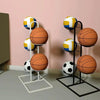 5 Layers Basketball Storage Rack Volleyball Stand Holder(Black)