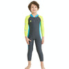 DIVE&SAIL Children Diving Suit Outdoor Long-sleeved One-piece Swimsuit Sunscreen Swimwear, Size: L(Boys Dark Gray)