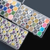 56 Slots Transparent Plastic Storage Box Jewelry Nail Art Rhinestone Bead Box, Color: Transparent