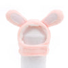 Pink Rabbit Cat Hat, Soft Velvet, Size M (31-36cm)