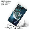 For Alcatel 3X 2020 Coloured Drawing Cross Texture Horizontal Flip PU Leather Case with Holder & Card Slots & Wallet & Lanyard(Contemplative Wolf)