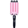 20-32m Automatic Ceramic Perm Splint Hair Curler 3 Barrels Big Wave Hair Curling Iron Tools, Size:32mm(Pink)