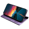 For Samsung Galaxy S25 5G RFID Anti-theft Brush Magnetic Leather Phone Case(Purple)