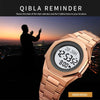 SKMEI 2069 Multifunctional 30M Waterproof Muslim Worships Digital Wrist Watch(Black+White)