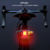 Bicycle Tail Light Intelligent Wireless Remote Control Turn Signal Warning Light(Black)