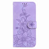 For Samsung Galaxy A26 5G Lily Embossed Leather Phone Case(Purple)