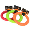 Dog Tooth Cleaning Chew Toy, Floating Fetch Disc, Orange, Small
