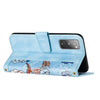 For Samsung Galaxy S20 FE Floral Pattern Leather Phone Case with Lanyard(Light Blue)