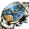 FNGEEN 4001 Men Watch Multi-Function Quartz Watch, Colour: Gold Black Surface Gold Nails