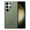 For Samsung Galaxy S23 Ultra 5G Twill Fabric Leather Skin Back Phone Case(Green)
