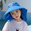 Summer Cartoon Print Big Brim Sun Hat For Children, Size: Hat Circumference 50-54cm(Dark Blue)