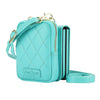 For Samsung Galaxy Z Flip6 AwQuer Crossbody Zipper Wallet Bag Litchi Leather Phone Case(Mint Green)