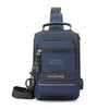 WEPOWER Men Chest Bag Outdoor Shoulder Messengers Bag With USB Charging Port Sports Small Bag(Royal Blue)