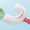 U-shaped Children Baby Hand-held Soft Toothbrush Brushing Artifact for 2-6 Years Old, Style: Heart Shape(Pink)