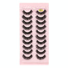 10pairs /Box Russian Strip Lashes 7D Imitation Mink Volume Fluffy Natural False Eyelashes 7D-32