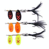 HENGJIA SP304 6.5cm 13g Feather Hook Rotating Sequin Road Lure Bait(Black)