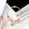 MGZ03 Rose Gold Love Heart Lock Decorative Bracelet, Length: 20cm