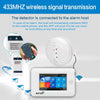 Wireless Smoke Detector Alarm, 433MHz, 9V Battery, Photoelectric Sensor