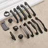 1052-64 Simple Cabinet Door Handle Drawer Wardrobe Zinc Alloy Handle (Black)