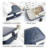 Double-Layer Jewelry Storage Box Earrings Ring Portable Flannel Jewelry Box(Blue)