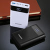 HAWEEL DIY 4x 18650 Battery (Not Included) 12000mAh Dual-way QC Charger Power Bank Shell Box with 2x USB Output & Display,  Support QC 2.0 / QC 3.0 / FCP / SFCP /  AFC / MTK / BC 1.2 / PD(Black)