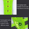 LED Reflective Vest High Stretch Outdoor Reflective Vest Traffic Safety Reflective Clothing(Orange)