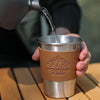 Outdoor Stainless Steel Cup Anti-scald Sleeve High Temperature Heat Insulation Sleeve(Brown)