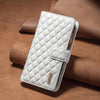 For Samsung Galaxy A56 5G Diamond Lattice Zipper Wallet Leather Flip Phone Case(White)