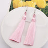 3 Pairs Women Boho Fashion Long Tassel Earrings(Pink)