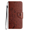 For Samsung Galaxy A36 5G Butterfly Flower Pattern Flip Leather Phone Case(Brown)