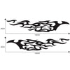 2 PCS/Set D-969 Flame Pattern Car Modified Decorative Sticker(Black)