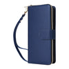 For Samsung Galaxy S22+ 5G Nine-card Slots Zipper Wallet Bag Leather Phone Case(Blue)