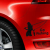 Beauty Go Fishing Styling Reflective Car Sticker, Size: 14cm x 8.5cm(Black)