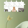 8pcs /Set Acrylic Square Puzzle Mirror Wall Sticker Home Decoration Soft Mirror(Silver)