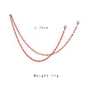 Glossy Crystal Beads Handmade Mask Anti-Lost Hanging Lanyard Chain Glasses Chain(Orange)