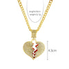 N1910-5 Heart Broken  Exaggerated Hip Hop Style Necklace Collarbone Chains