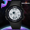 SKMEI 2068 Multifunctional Men 50M Waterproof Noctilucent Sports Digital Wrist Watch(Black)