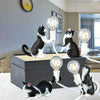 Cat Light Animal Table Lamp Mini Night Light, Power Plug:US Plug(Meditation)