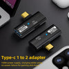 2 in 1 10Gbps PD 100W USB-C / Type-C Charging Side-bend Transfer Adapter(Black)
