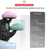 Cloud Weather Time Light Multifunctional Smart Induction Child Wake Up Alarm Clock(Pink)