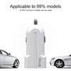 IVON CC13 QC 3.0 Fast Charging Car Charger Set with 8 Pin Charging Cable (White)