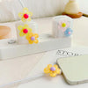 For Apple 18W/20W Flower Shape Charger Protective Case Data Cable Biter(Yellow And Green)