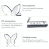 Sterling Silver Butterfly Earrings Fresh Simple and Compact Platinum-plated Girls Earrings