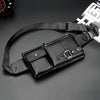 Universal Outdoor Men Shoulder Messenger Bags Retro Men Waist Bag, Size: L (27cm x 15cm x 1cm) (Black)