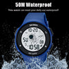 SKMEI 2068 Multifunctional Men 50M Waterproof Noctilucent Sports Digital Wrist Watch(Black White)