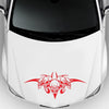 D-299 Skull Pattern Car Modified Hood Decorative Sticker(Red)
