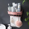 2 PCS Punch-Free Shelf Bathroom Suction Cup Storage Frame(Pink)